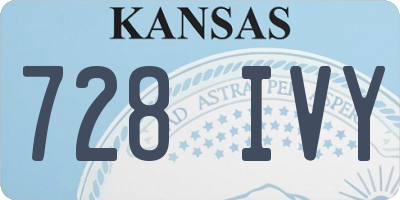 KS license plate 728IVY