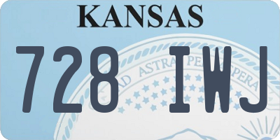 KS license plate 728IWJ