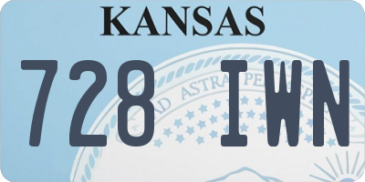 KS license plate 728IWN