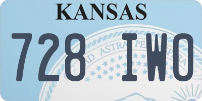 KS license plate 728IWO