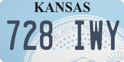 KS license plate 728IWY