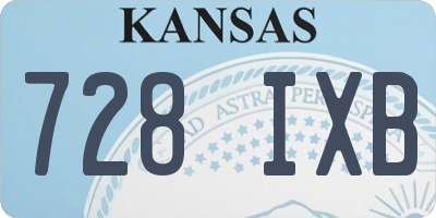 KS license plate 728IXB