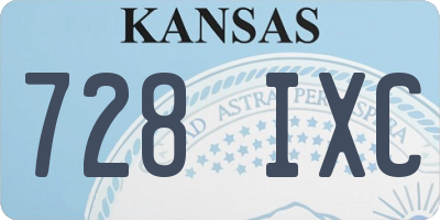 KS license plate 728IXC