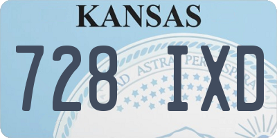 KS license plate 728IXD