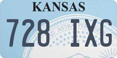 KS license plate 728IXG