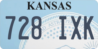 KS license plate 728IXK
