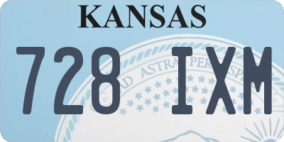 KS license plate 728IXM