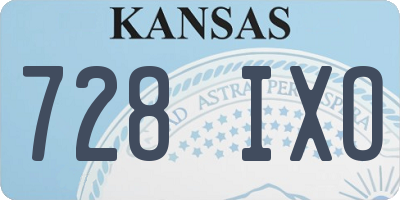KS license plate 728IXO
