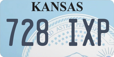 KS license plate 728IXP