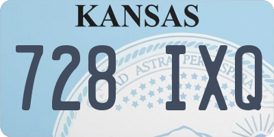 KS license plate 728IXQ