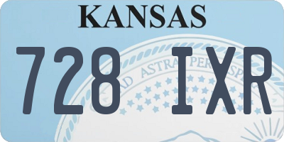 KS license plate 728IXR