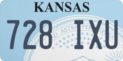 KS license plate 728IXU