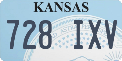 KS license plate 728IXV