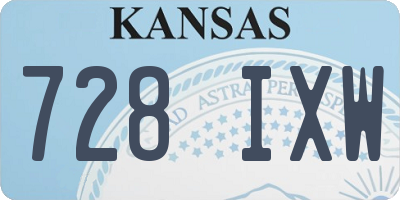 KS license plate 728IXW