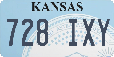KS license plate 728IXY