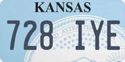 KS license plate 728IYE