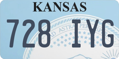KS license plate 728IYG