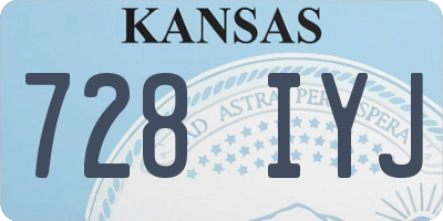 KS license plate 728IYJ