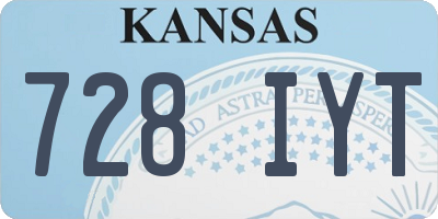 KS license plate 728IYT
