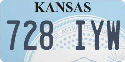 KS license plate 728IYW