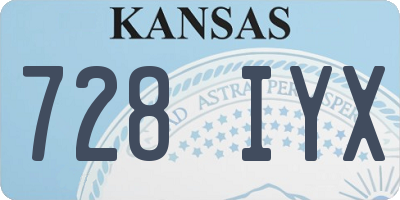 KS license plate 728IYX