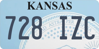 KS license plate 728IZC