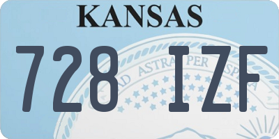 KS license plate 728IZF