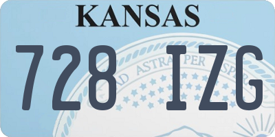 KS license plate 728IZG