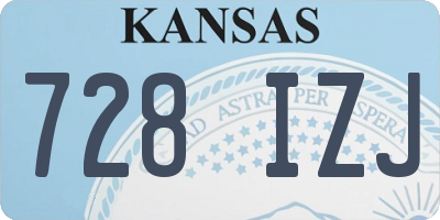 KS license plate 728IZJ