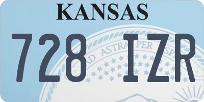 KS license plate 728IZR