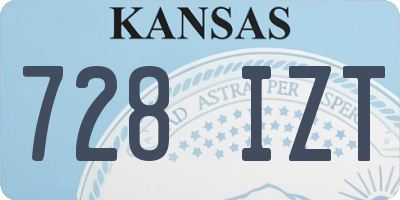 KS license plate 728IZT