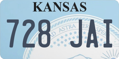 KS license plate 728JAI