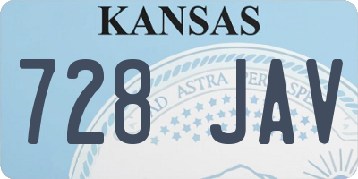 KS license plate 728JAV