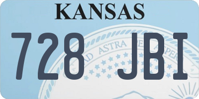 KS license plate 728JBI
