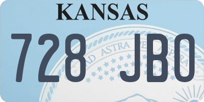 KS license plate 728JBO