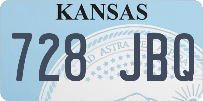 KS license plate 728JBQ