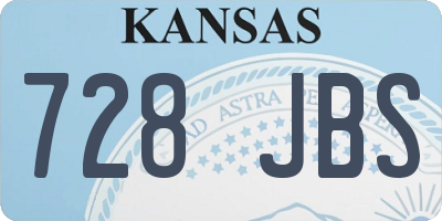 KS license plate 728JBS