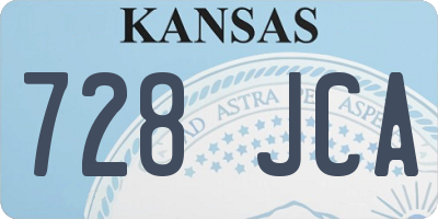 KS license plate 728JCA
