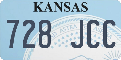 KS license plate 728JCC