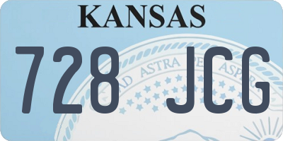 KS license plate 728JCG