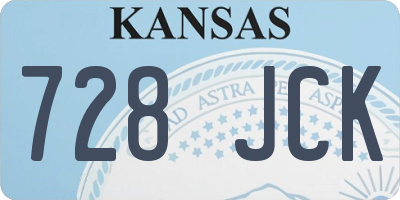 KS license plate 728JCK