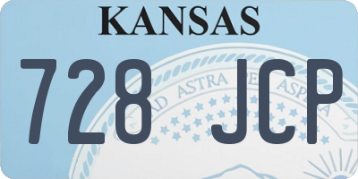 KS license plate 728JCP