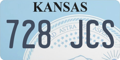 KS license plate 728JCS