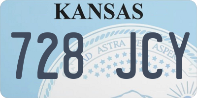 KS license plate 728JCY
