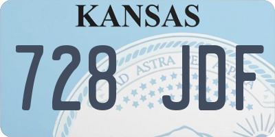 KS license plate 728JDF