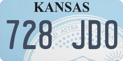 KS license plate 728JDO