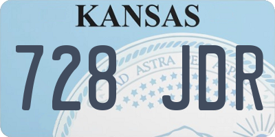KS license plate 728JDR