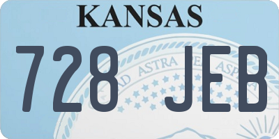 KS license plate 728JEB