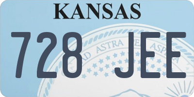 KS license plate 728JEE
