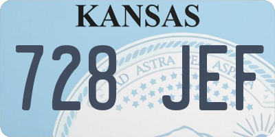 KS license plate 728JEF